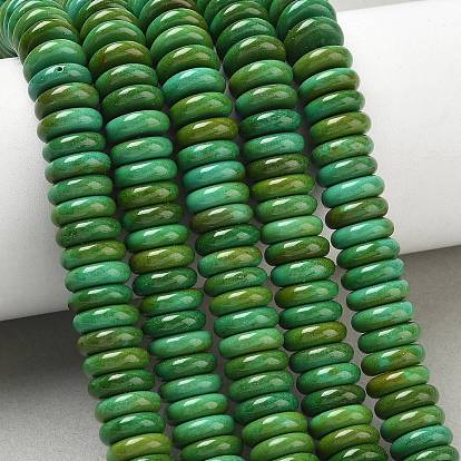 Dyed Synthetic Magnesite Beads Strands, Disc, Heishi Beads