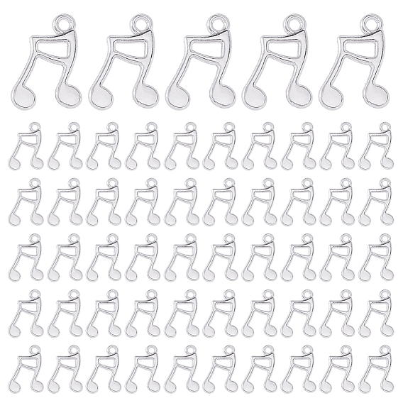 100 шт. Подвески из сплава в тибетском стиле, музыкальные ноты/слова-талисманы