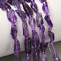 Природный аметист нитей бисера, самородки, с бисером