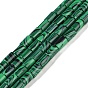 Perles synthétiques malachite brins, colonne