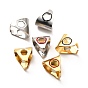 304 Stainless Steel Snap on Bails, with Enamel, Triangle