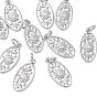 Colgantes de latón con circonitas cúbicas transparentes de Shegrace, óvalo con dijes de sol, sin cadmio, plomo, níquel