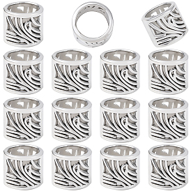 100шт. бусины из европейского сплава в тибетском стиле, бусины с большим отверстием, колонка