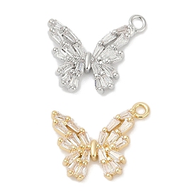 Латунные микро проложить кубического циркония подвески, без кадмия, без никеля и без свинца, бабочки прелести, долговечный
