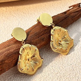 304 серьги-гвоздики из нержавеющей стали для женщин, цветок