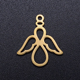 304 подвески из нержавеющей стали, лазерная резка, полый, ангел