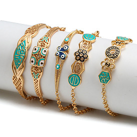 Brass Link and Charm Bracelets, Evil Eye