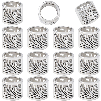 100шт. бусины из европейского сплава в тибетском стиле, бусины с большим отверстием, колонка