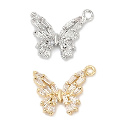 Латунные микро проложить кубического циркония подвески, без кадмия, без никеля и без свинца, бабочки прелести, долговечный