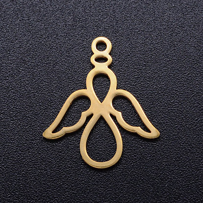 304 подвески из нержавеющей стали, лазерная резка, полый, ангел