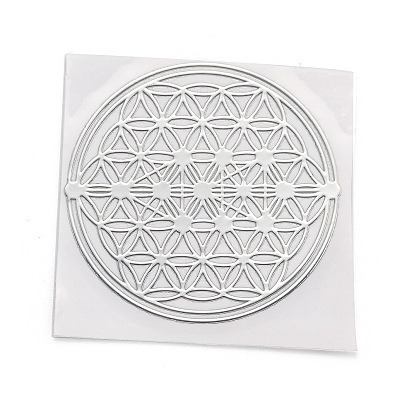 Самоклеющиеся латунные наклейки, наклейки для скрапбукинга, для поделок из эпоксидной смолы, цветок