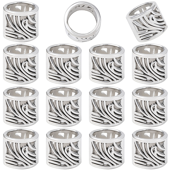 100шт. бусины из европейского сплава в тибетском стиле, бусины с большим отверстием, колонка