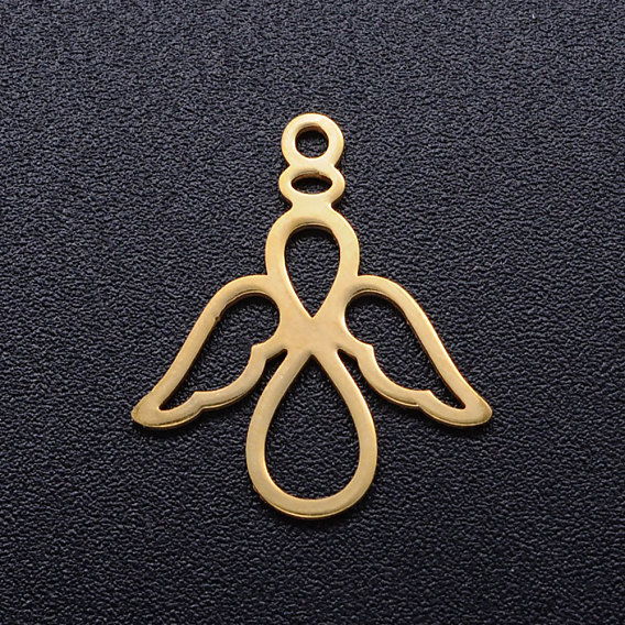 304 подвески из нержавеющей стали, лазерная резка, полый, ангел