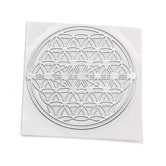 Самоклеющиеся латунные наклейки, наклейки для скрапбукинга, для поделок из эпоксидной смолы, цветок