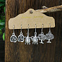 Boho Silver Butterfly and Animal Earrings with Star Charms - Unique Ethnic Jewelry