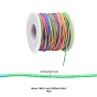 Round Segment Dyed Polyester Elastic Cord, with Spool