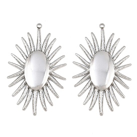 Pendentifs en acier inoxydable, charmes de soleil