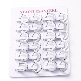 304 Stahl huggie Creolen Edelstahl, U-Form
