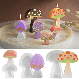 Силиконовые формы для подсвечников в форме гриба, для изготовления свечей