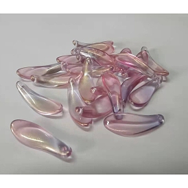 Two Tone Handmade Lampwork Pendants, Chrysanthemum Petaline