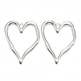 Pendentifs en alliage, cœur, sans cadmium et sans nickel et sans plomb