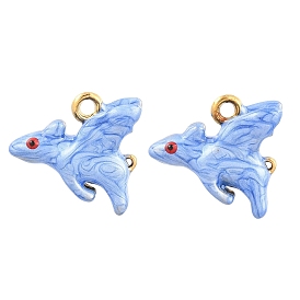 304 acier inoxydable émail pendentifs, charmes de chauves-souris, placage ionique (ip)
