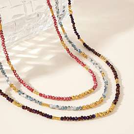 Plating Glass Beaded Necklaces