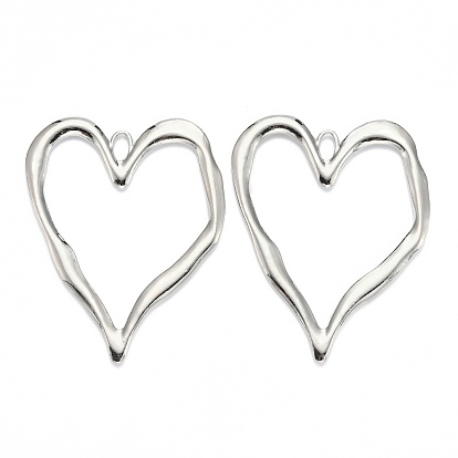 Pendentifs en alliage, cœur, sans cadmium et sans nickel et sans plomb