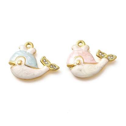 304 подвески из микро-паве из нержавеющей стали с фианитами, с эмалью, прелести дельфинов, реальный 18 k позолоченный