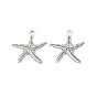 Сплавочные подвески тибетского стиля, без кадмия и без свинца, морская звезда / морские звезды, 24x24x2 мм, Отверстие : 2 мм , около 775 шт / 1000 г