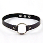 Punk Rock Style Leather Necklaces, with Alloy Findings, 15.4 inch