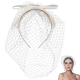 Банты для волос из марлевой сетки и вуали, аксессуары для волос для женщин и девушек