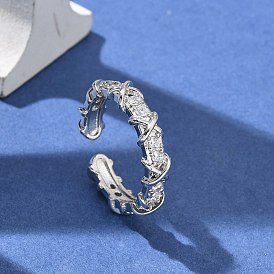 Открытые манжеты из латуни с микропаве и прозрачным фианитом, крестовые кольца для женщин