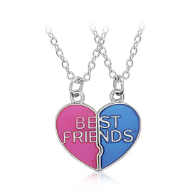 Broken Heart Necklace Set for Best Friends - BFF Matching Pendant Jewelry