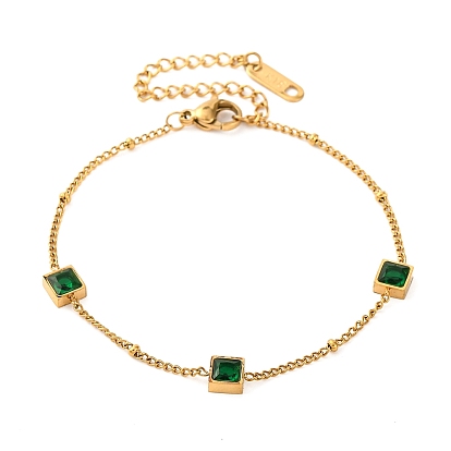 Ионное покрытие (ip) 304 браслет-цепочка из нержавеющей стали для женщин