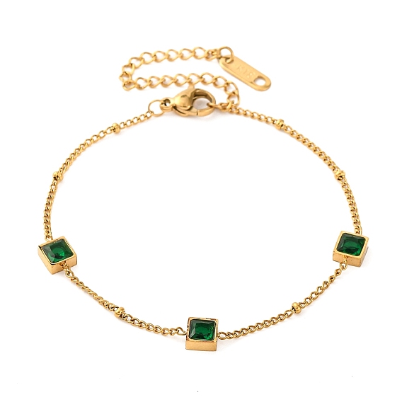 Ионное покрытие (ip) 304 браслет-цепочка из нержавеющей стали для женщин