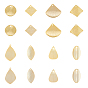 32 шт 8 стиль латунные подвески, капля, квадрат и веер