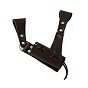 PU Leather Left Sword Blade Cover, Medieval Knife Sheath, Renaissance Holster Pro, with Iron Finding, for Right Hand