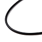 Black Rubber Necklace Cord Making, with Iron Findings and Iron End Chain