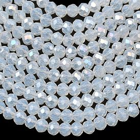 Стекло Rondelle бисер пряди, граненые, 3x2 мм, отверстие : 1 мм, около 105~110 шт / нитка, 29~31 см