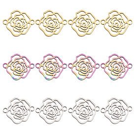 12 шт. 3 цветное ионное покрытие (ip) 304 подвески из нержавеющей стали, розовые ссылки