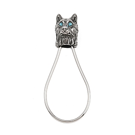 316 Брелки со стразами из хирургической нержавеющей стали, собака