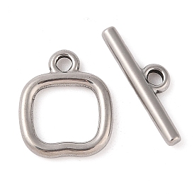 304 Stainless Steel Toggle Clasps, Suare