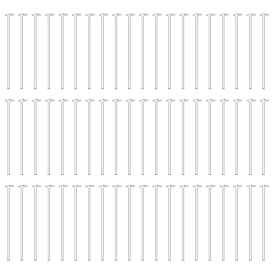 60шт. 925 булавки с плоской головкой из стерлингового серебра, для изготовления ювелирных изделий