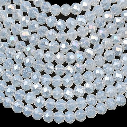 Стекло Rondelle бисер пряди, граненые, 3x2 мм, отверстие : 1 мм, около 105~110 шт / нитка, 29~31 см