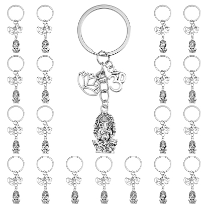 20шт. брелки из сплава, с железными кольцами, человек