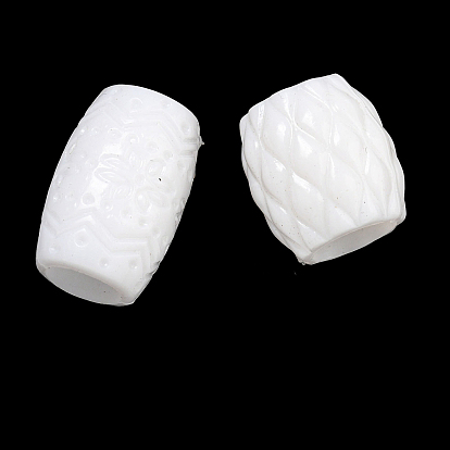 Непрозрачные акриловые бусины, бусины с большим отверстием, баррель