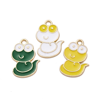 Подвески из эмали и сплава, очарование змеи, золотые