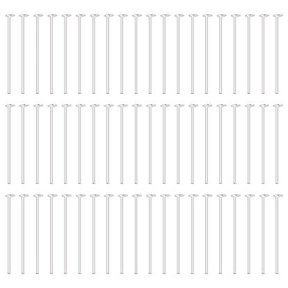 60шт. 925 булавки с плоской головкой из стерлингового серебра, для изготовления ювелирных изделий