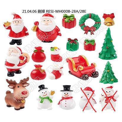 Christmas Miniature Ornaments, Resin Christmas Decorations, for Christmas Party, Mixed Shapes